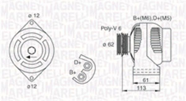 MAGNETI MARELLI Generaator 063731885010